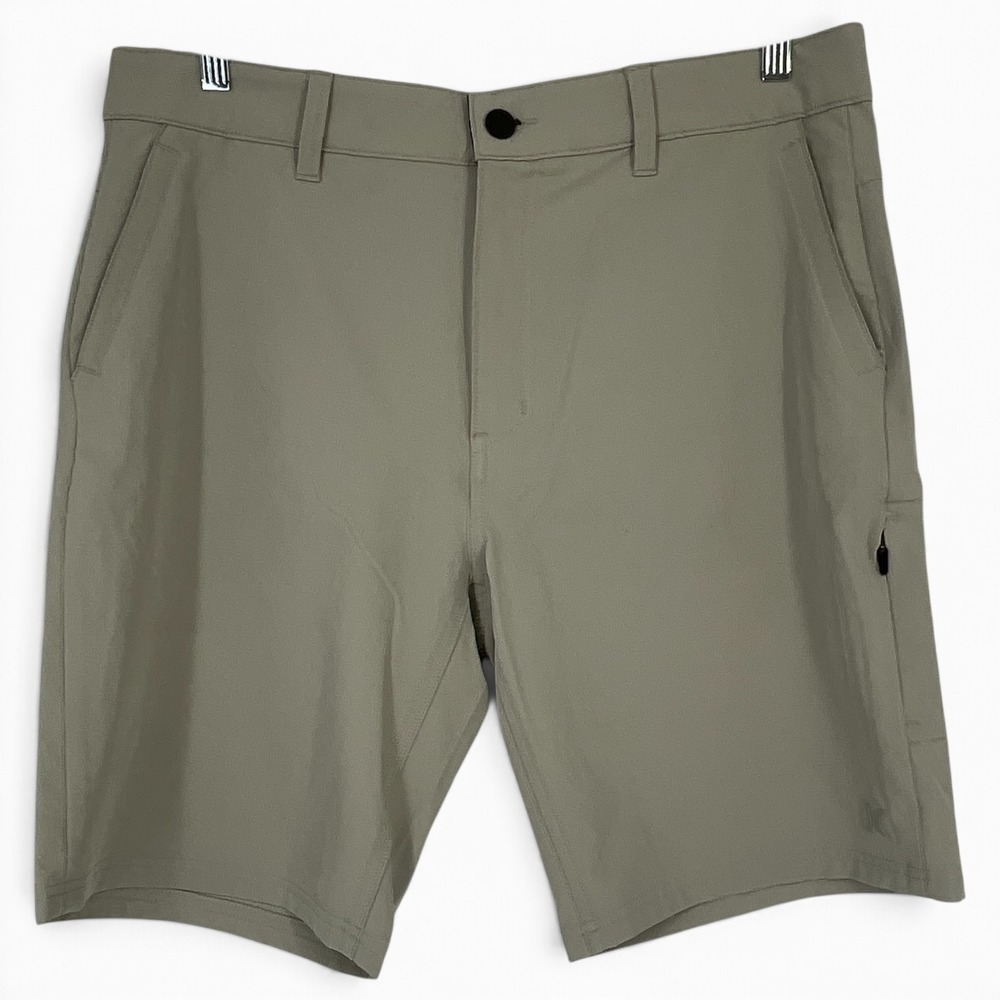 Hurley Mens Hybrid Walk Shorts Size 34 Khaki Tan Stretch Quick Dry RN 100759